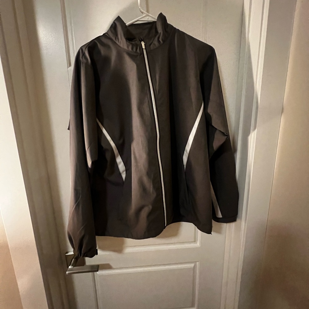 Black and White Zip-Up Jacket